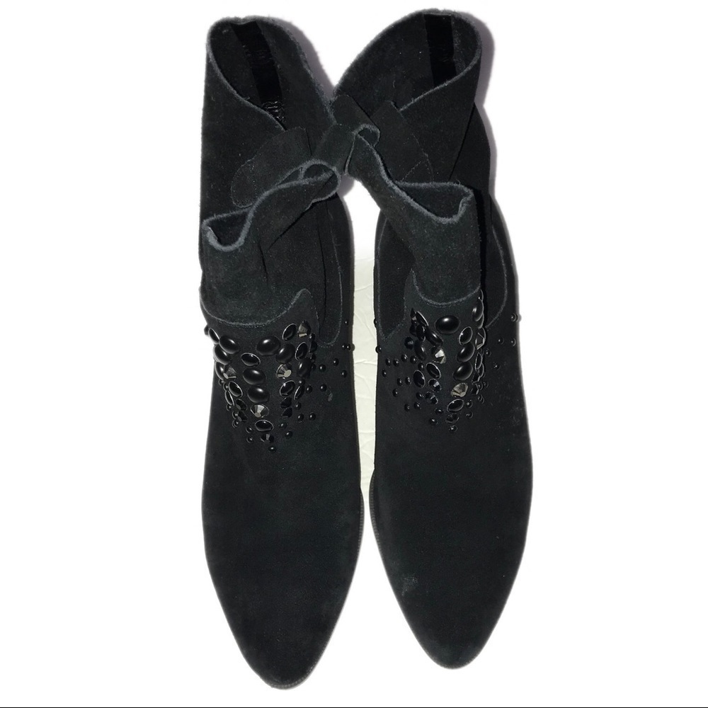 Anne Klein Guinn Embellish Stud Suede Bootie 7.5 - Picture 8 of 10